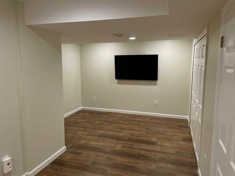 Basement Renovation 4 5Helen8 The Basic Basement Co Finished Basement with Flooring Installation and Painting Clinton NJ 5 1 25 800x600