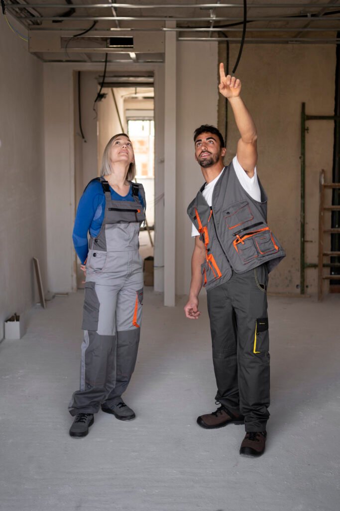 Commercial Renovation 4 full shot smiley construction workers job
