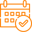 Project scheduling calendar icon